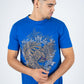 Men's Cotton Royal Blue Rhinestone T-shirt