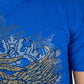 Men's Cotton Royal Blue Rhinestone T-shirt