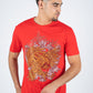 Men's Cotton Red Rhinestone T-shirt