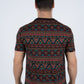 Men's Cotton Black Aztec Print T-shirt