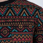 Men's Cotton Black Aztec Print T-shirt