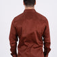 Small Print Satin Cotton/Spandex Long Sleeve Shirt