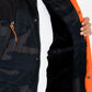 Men's Navy Army Print Padded Hooded Vest w/ Faux Fur Lining hi