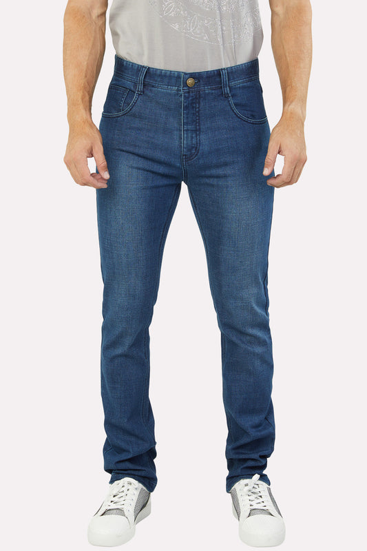 denim blue slim stretch jean men cruz platini front