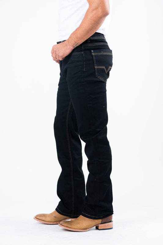 black dane boot cut jean men platini detail