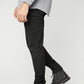 black slim dress pant men detail platini