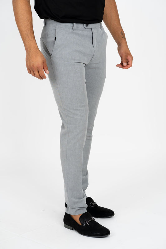 light gray heath slim dress pant men platini back