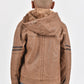 Hooded Biker Jacket kids platini back