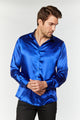 Men's Satin Dress Shirt - Blue