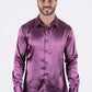 mauve satin long sleeve dress shirt platini