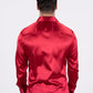 Red Satin Dress Shirt Men