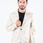 beige double button floral print blazer men platini lifestyle