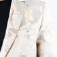 beige double button floral print blazer men platini detail