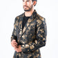 brown double button floral print blazer men platini lifestyle