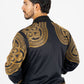 black rhinestone bomber jacket platini back