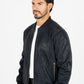 black ii rhinestone bomber jacket platini side