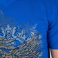 royal blue rhinestone eagle tee detail platini