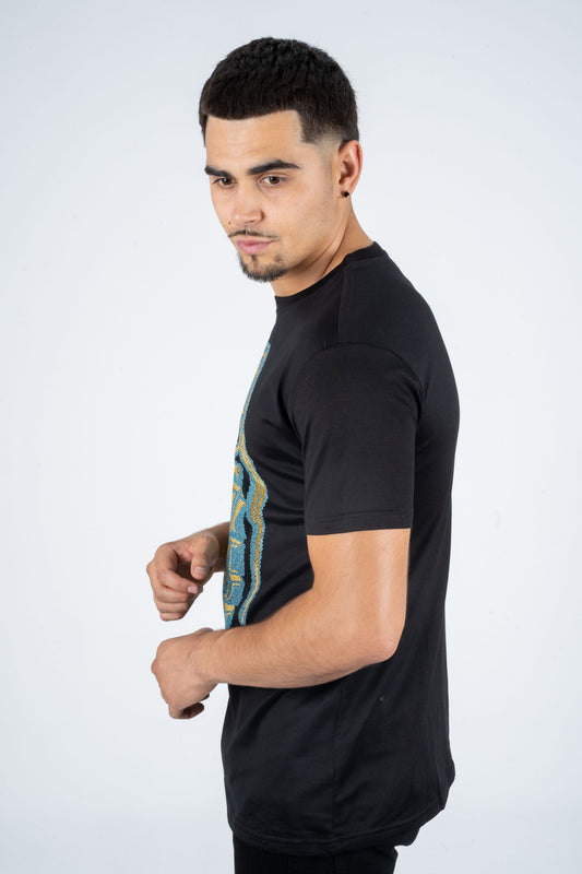 black rhinestone granada tee side platini