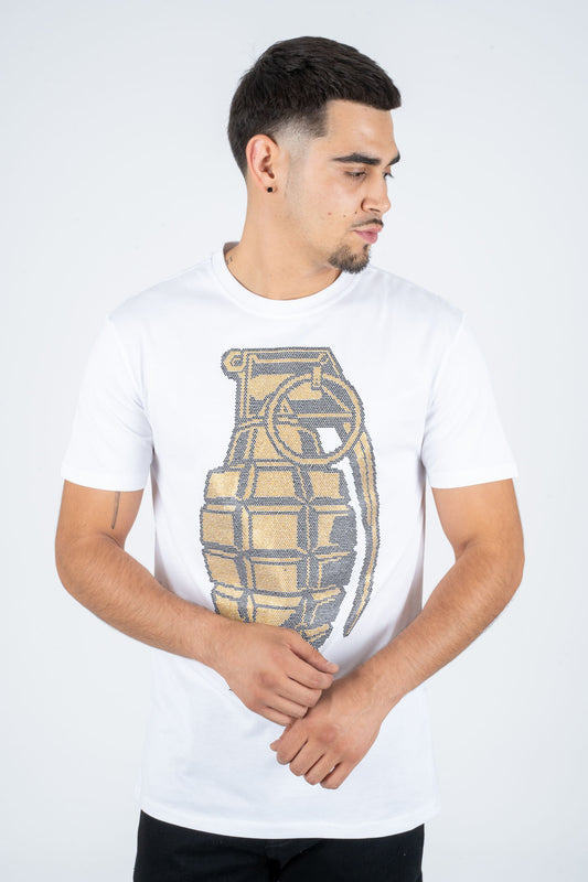white rhinestone granada tee front platini