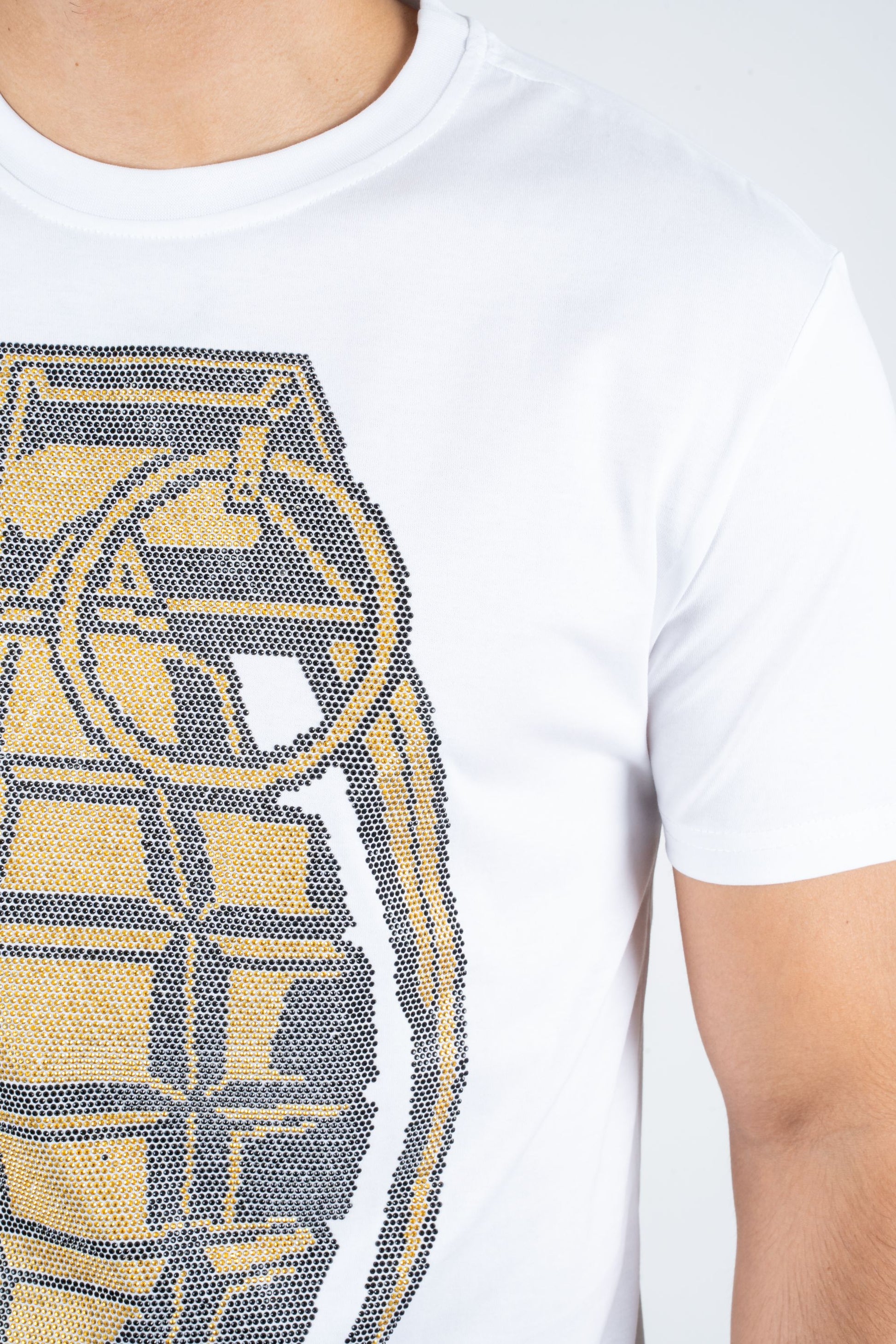 white rhinestone granada tee detail platini
