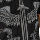 black rhinestone sword wings tee side platini