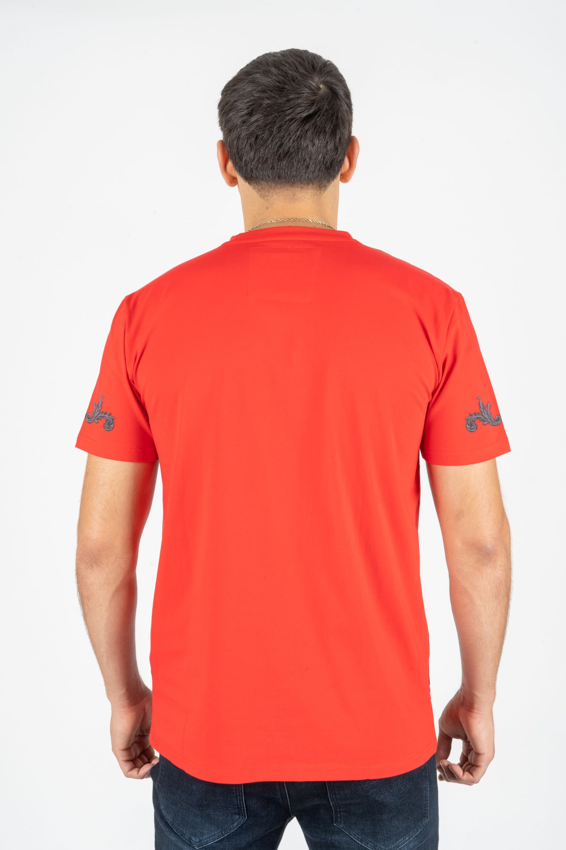 orange rhinestone sword wings tee back platini