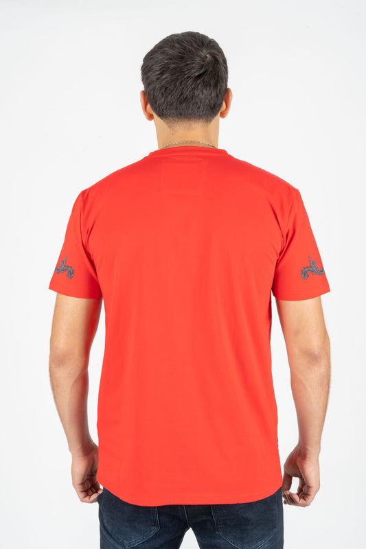 orange rhinestone sword wings tee back platini