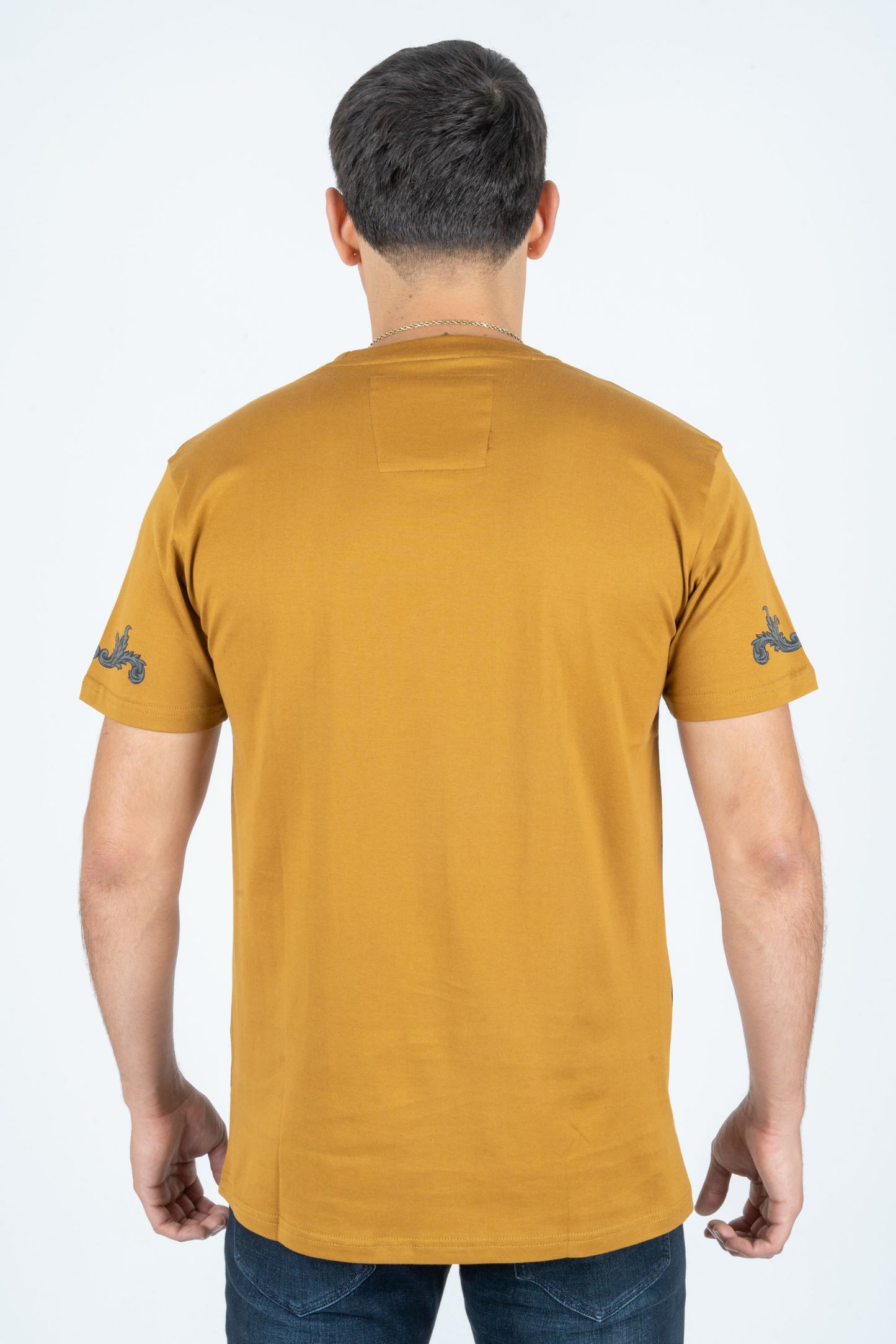 mustard rhinestone sword wings tee back platini