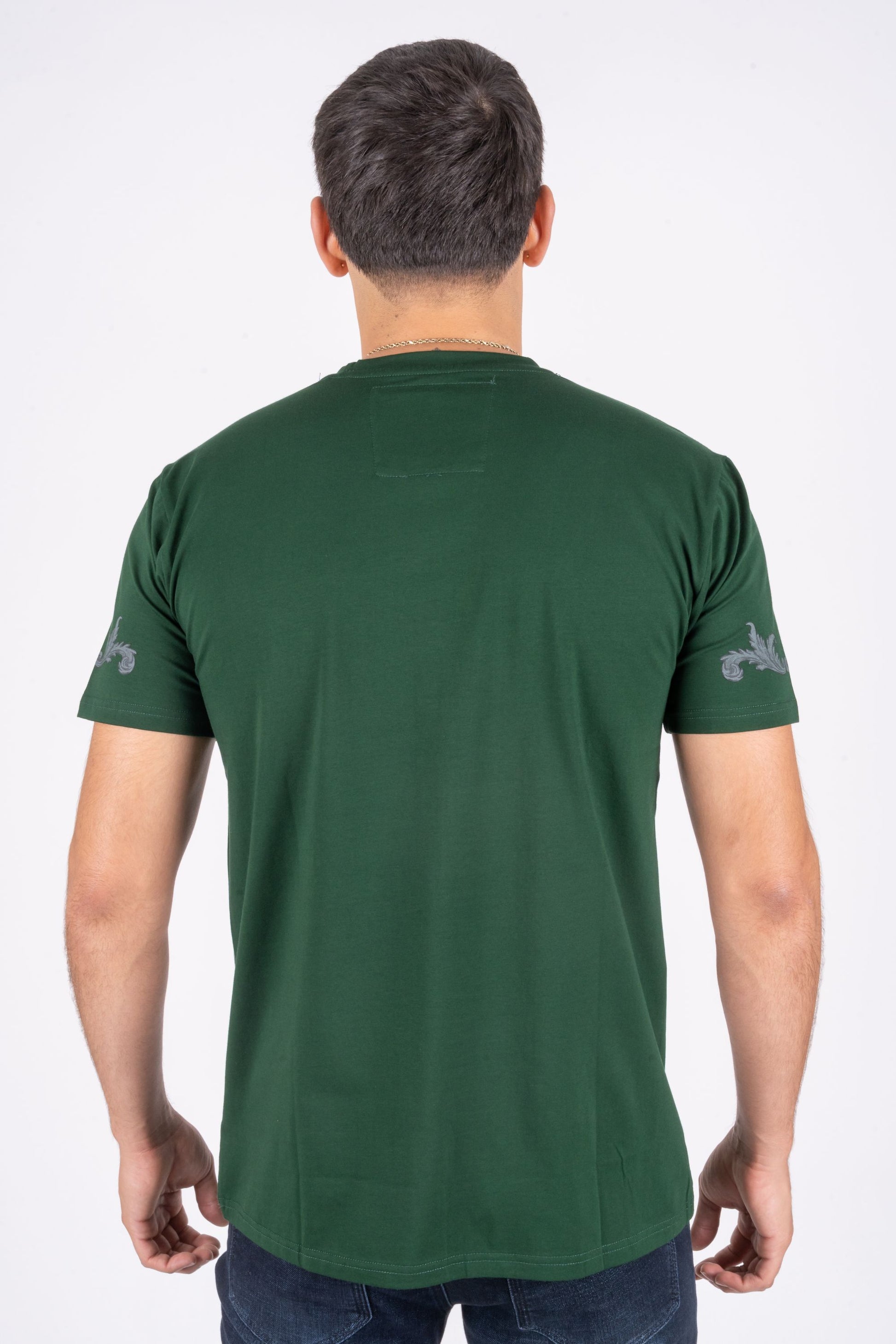 green rhinestone sword wings tee back platini