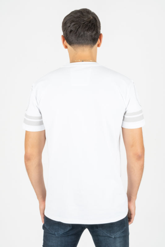 white rhinestone tiger tee back platini