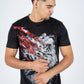 black rhinestone tiger tee front platini