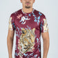 wine rhinestone tropical floral tee front platini