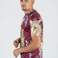 wine rhinestone tropical floral tee detail platini