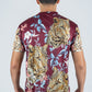 wine rhinestone tropical floral tee back platini