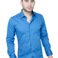 Men's Classic Slim Fit Stretch Dress Shirt In Turquoise